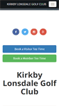 Mobile Screenshot of kirkbylonsdalegolfclub.com